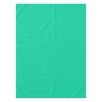 Solid Color: Caribbean Green Tablecloth by FantabulousPatterns at Zazzle