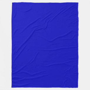 Solid Color Cobalt Blue Blank Fleece Blanket
