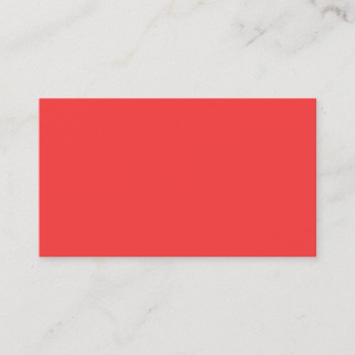 Solid Color Coral Red Business Card