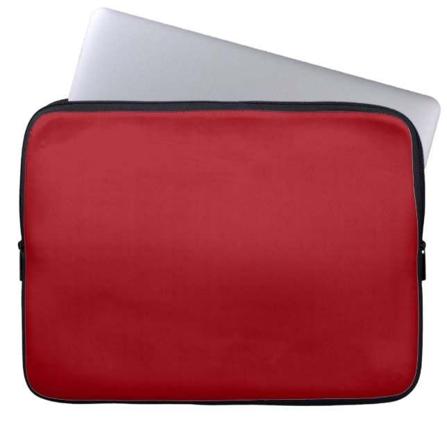 Solid Color: Cranberry Red Laptop Sleeve (Front)