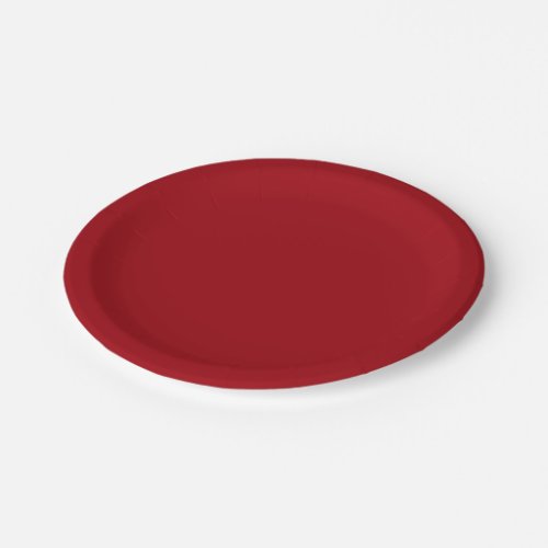 Solid Color Cranberry Red Paper Plates