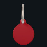 Solid Color: Cranberry Red Pet Name Tag<br><div class="desc">Solid Cranberry Red Background ========== If you like, you can add your own images and / or text to this solid background to create your own unique, one-of-a-kind design. This color coordinates with many of our other patterns that include the same color, including chevrons, Moroccan quatrefoils, polka dots, stripes, Greek...</div>
