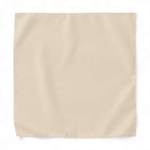 Solid color cream light beige bandana
