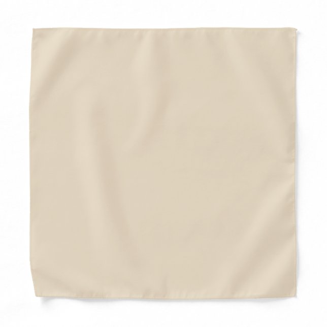 Solid color cream light beige bandana (Front)