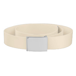 Solid color cream light beige belt