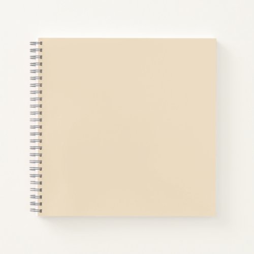 Solid color cream light beige notebook