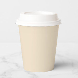 Solid color cream light beige paper cups