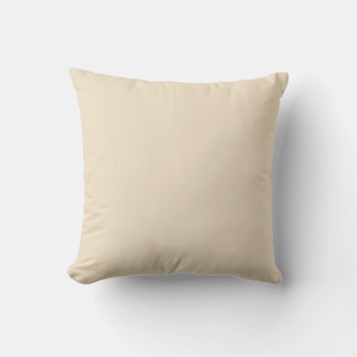 Solid color cream light beige throw pillow