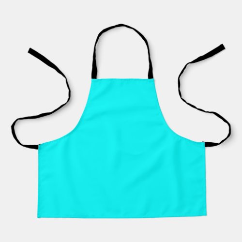 Solid color cyan apron