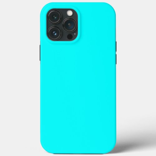 Solid color cyan iPhone 13 pro max case
