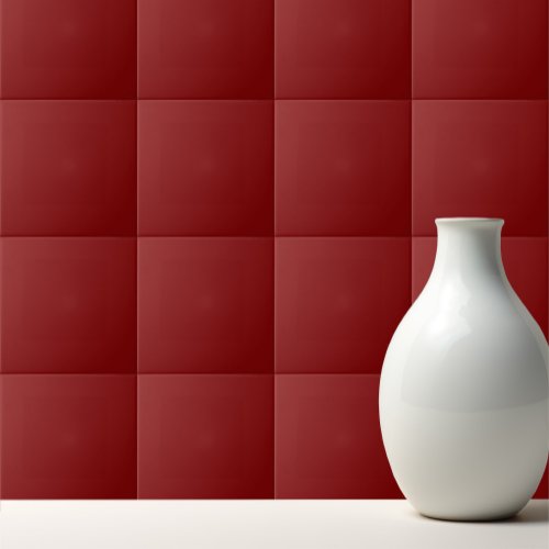Solid color dark blood red ceramic tile