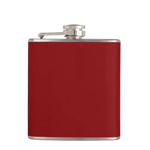 Solid color dark blood red flask