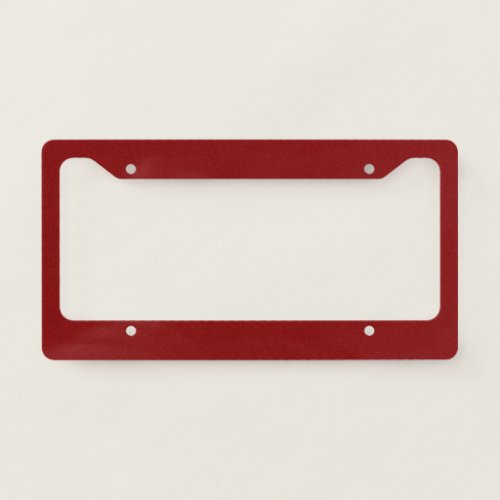 Solid color dark blood red license plate frame