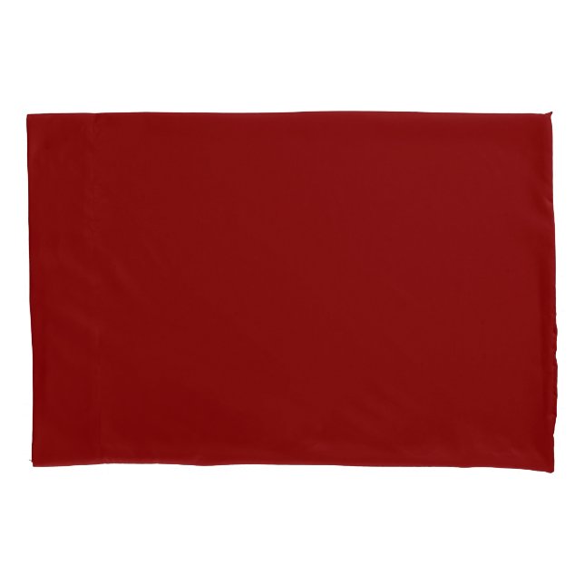 Solid color dark blood red pillow case (Front-Left)