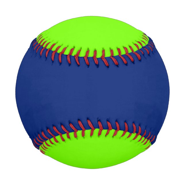 solid color dark blue and  neon green baseball (Front)
