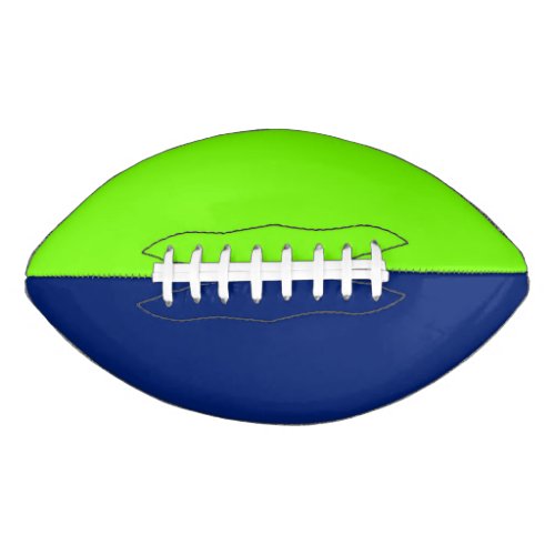 solid color dark blue and  neon green football