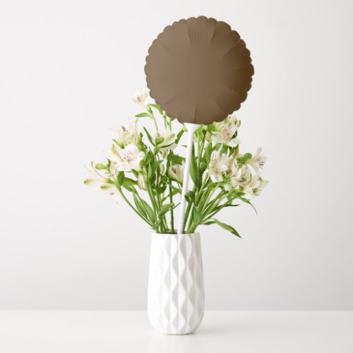 Solid color dark chocolate brown balloon