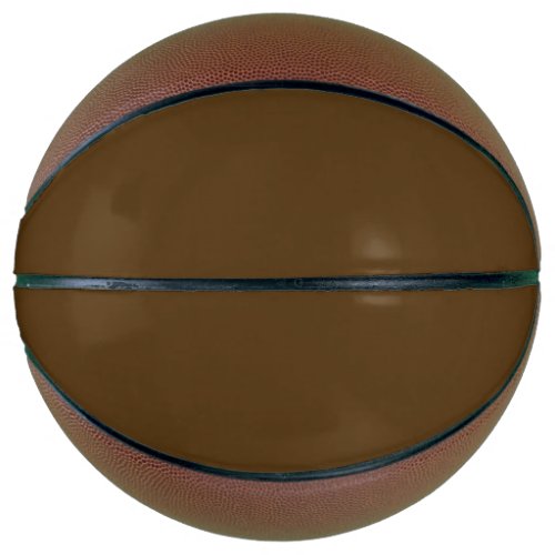 Solid color dark chocolate brown basketball