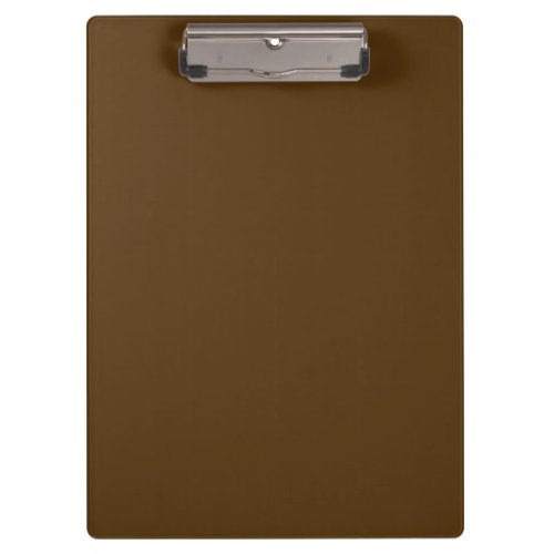 Solid color dark chocolate brown clipboard