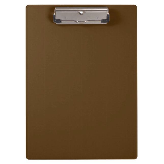 Solid color dark chocolate brown clipboard (Front)