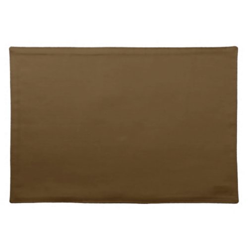 Solid color dark chocolate brown cloth placemat