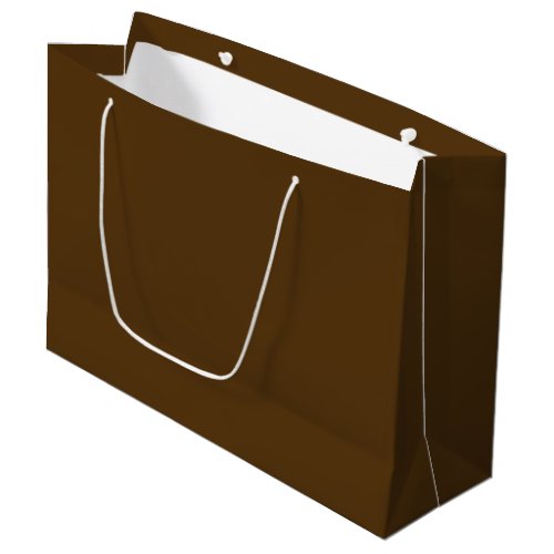 Solid color dark chocolate brown large gift bag