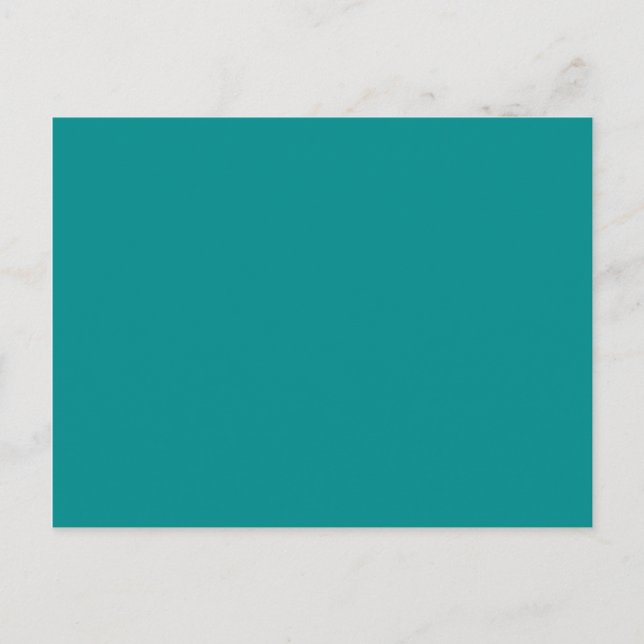 Solid Color Dark Cyan Blank Postcard (Front)