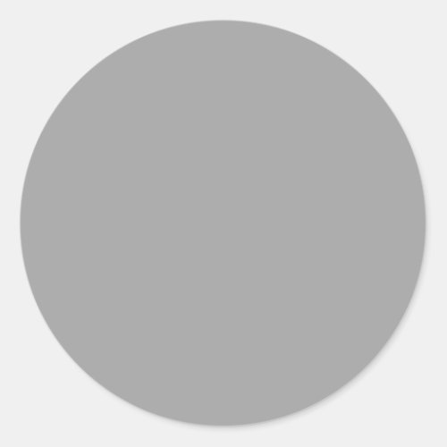 Solid Color Dark Gray Classic Round Sticker