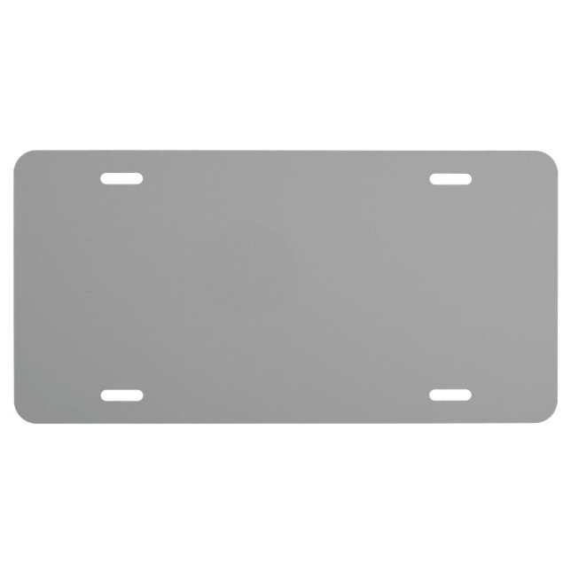 Solid Color: Dark Gray License Plate (Front)