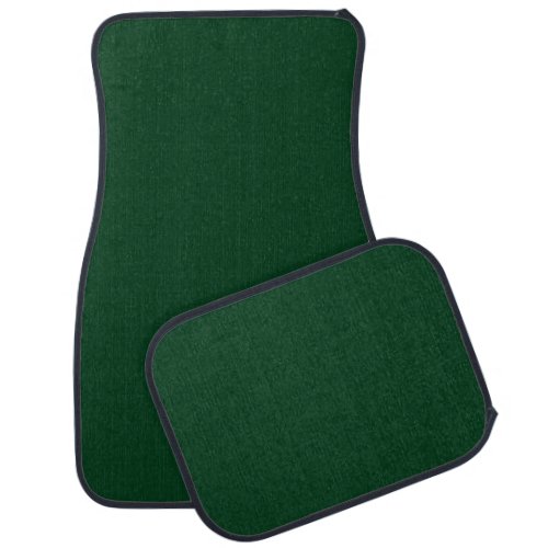 Solid color dark green car floor mat