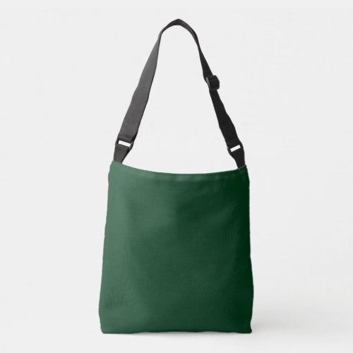 Solid color dark green crossbody bag