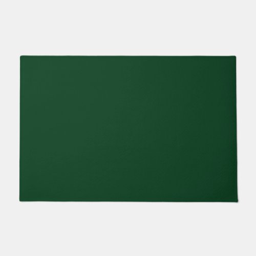 Solid color dark green doormat
