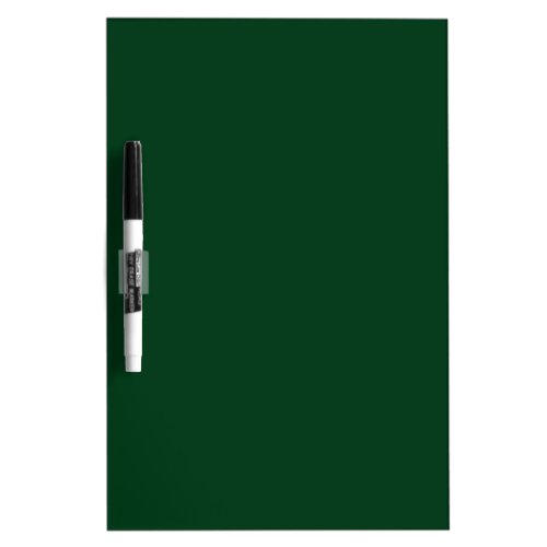 Solid color dark green dry erase board