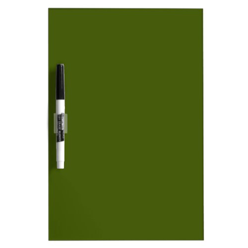 Solid color dark green dry erase board