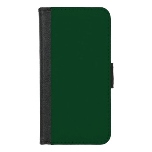 Solid color dark green iPhone 87 wallet case