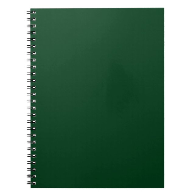 Solid color dark green notebook (Front)