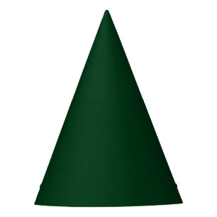 Solid color dark green party hat