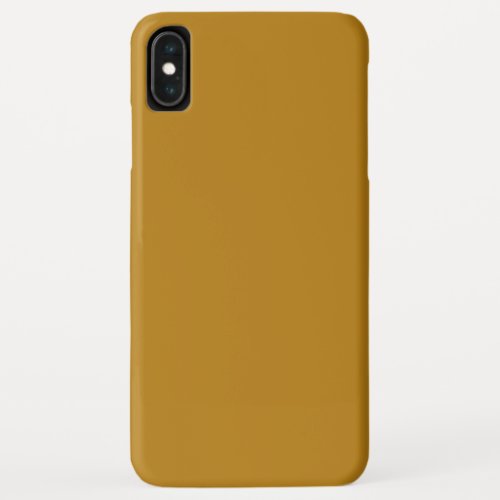 Solid color dark mustard brownish yellow iPhone XS max case