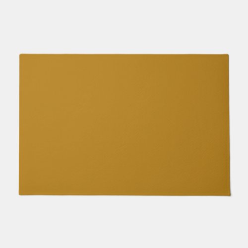 Solid color dark mustard brownish yellow doormat