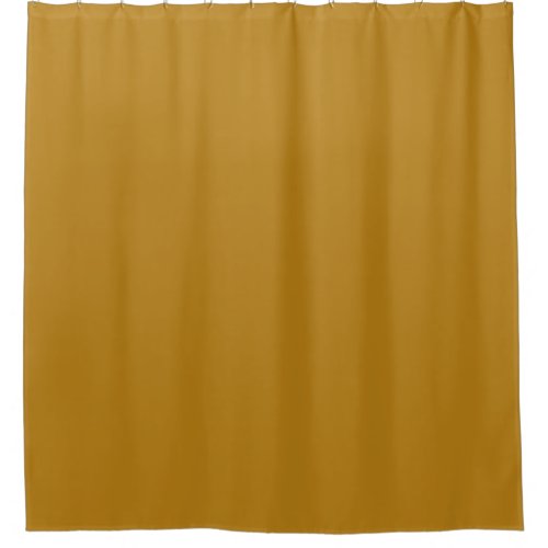 Solid color dark mustard brownish yellow shower curtain