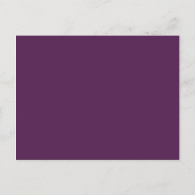 Solid Color Dark Purple Blank Postcard (Front)