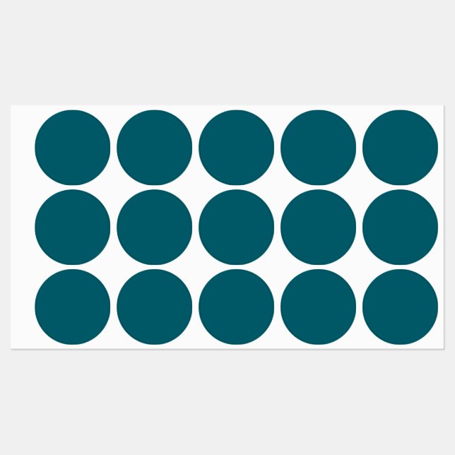 Solid Color Dark Teal Labels (Sheet)