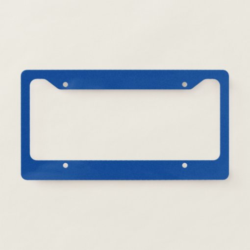 Solid Color Deep Blue License Plate Frame Zazzle