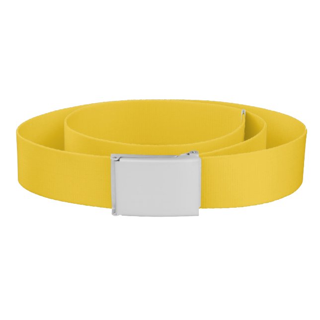 Solid color deep lemon mustard yellow belt (Coil)