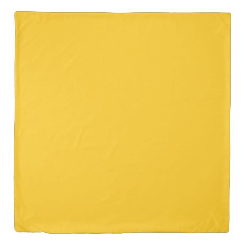 Solid color deep lemon mustard yellow duvet cover