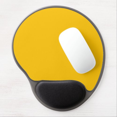 Solid color deep lemon mustard yellow gel mouse pad