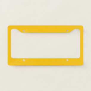 Solid color deep lemon mustard yellow license plate frame