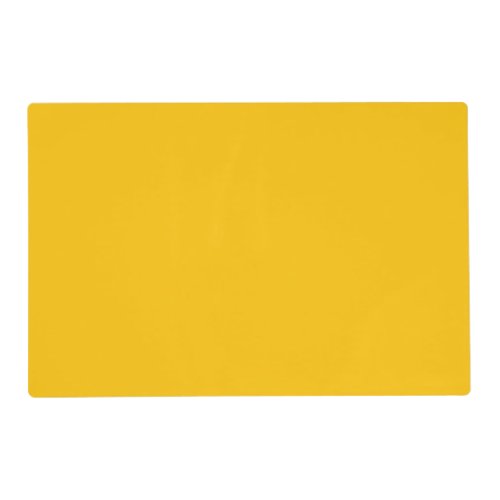 Solid color deep lemon mustard yellow placemat