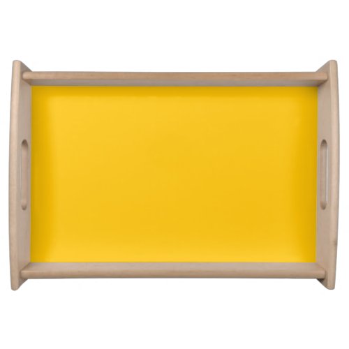 Solid color deep lemon mustard yellow serving tray