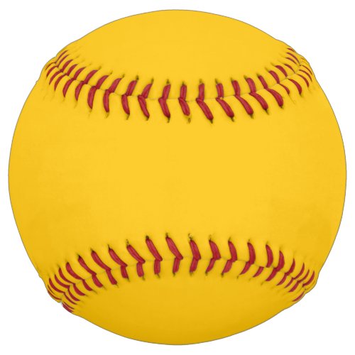 Solid color deep lemon mustard yellow softball